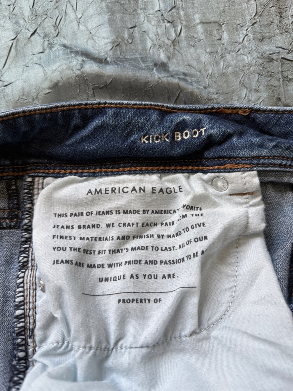 American Eagle Stretch Kick Boot Jeans 12 short - Picture 7 of 7